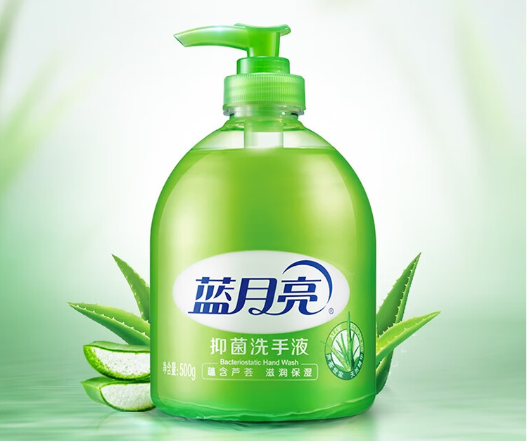 蓝月亮 芦荟抑菌洗手液泡沫丰富500g+500g套装 郑州洗化福利用品 宁夏洗化福利用品